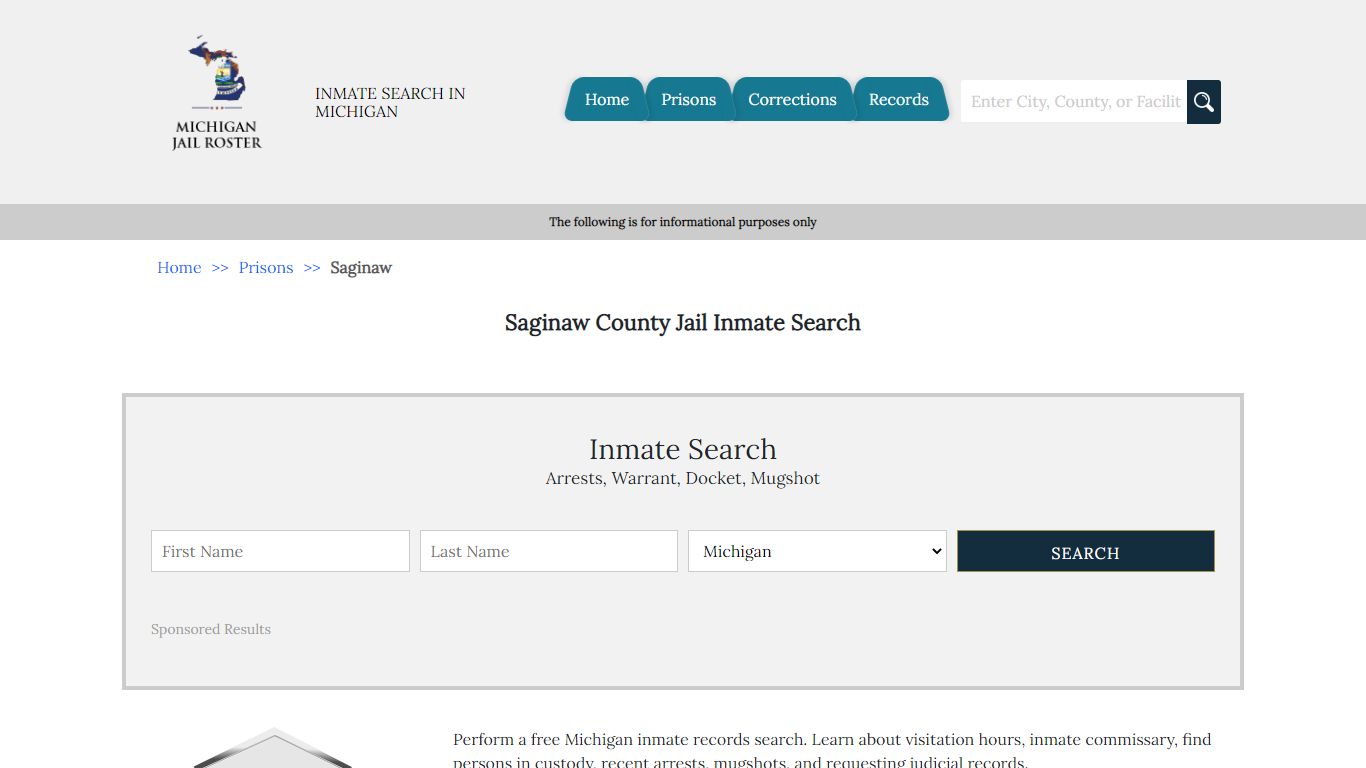 Saginaw County Jail Inmate Search | Michigan Jail Roster